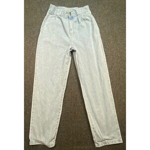 Lucy & Yak Sustainable Women W32 Light Wash Organic Coton High Rise Pleated Jean